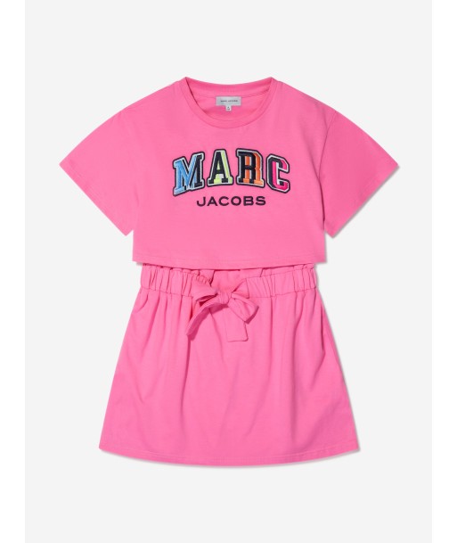 MARC JACOBS Girls Organic Cotton Logo Dress in Pink Le MVP de beaucoup