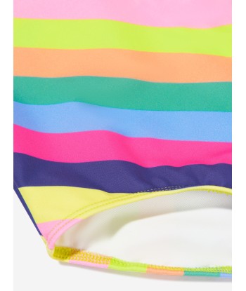 MARC JACOBS Girls Striped Asymmetric Swimming Costume in Multicolour paiement sécurisé