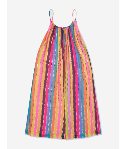 MARC JACOBS Girls Striped Logo Dress in Multicolour 2023