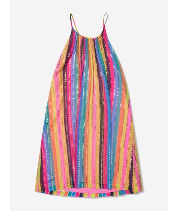 MARC JACOBS Girls Striped Logo Dress in Multicolour 2023