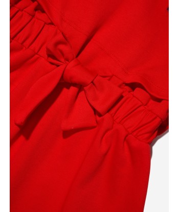 MARC JACOBS Girls Embroidered Logo Dress in Red en ligne des produits 