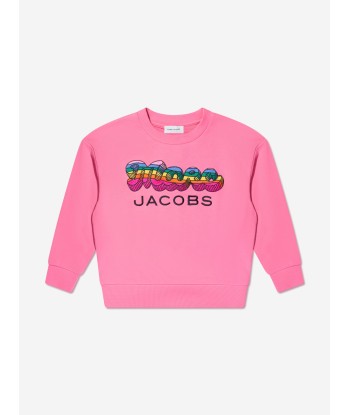 MARC JACOBS Girls Embroidered Logo Sweatshirt in Pink Voir les baskets