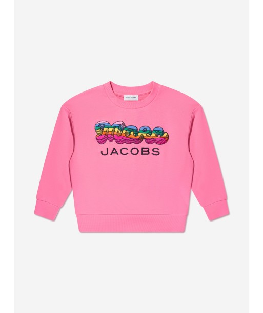 MARC JACOBS Girls Embroidered Logo Sweatshirt in Pink Voir les baskets