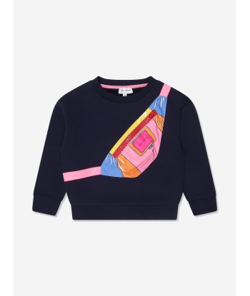 MARC JACOBS Girls Belt Bag Print Sweatshirt in Navy JUSQU'A -70%! 