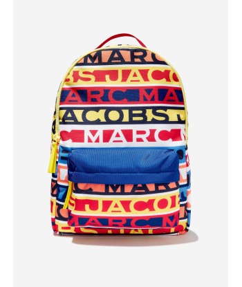 MARC JACOBS Kids Logo Print Backpack in Blue paiement sécurisé