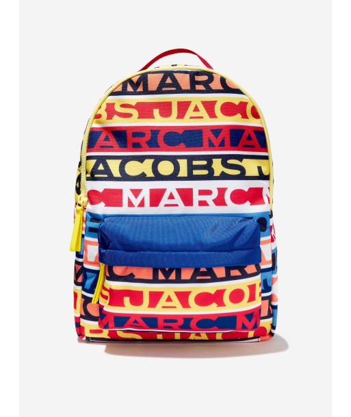 MARC JACOBS Kids Logo Print Backpack in Blue paiement sécurisé