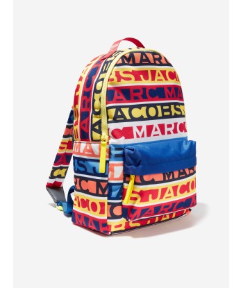 MARC JACOBS Kids Logo Print Backpack in Blue paiement sécurisé