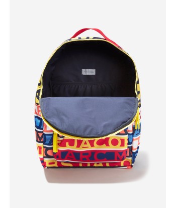 MARC JACOBS Kids Logo Print Backpack in Blue paiement sécurisé