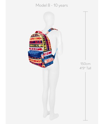 MARC JACOBS Kids Logo Print Backpack in Blue paiement sécurisé