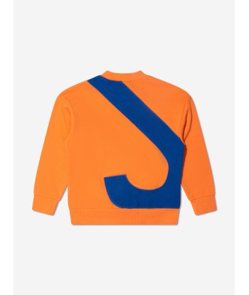 MARC JACOBS Boys Logo Sweatshirt in Orange brillant des détails fins