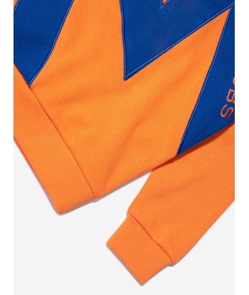 MARC JACOBS Boys Logo Sweatshirt in Orange brillant des détails fins