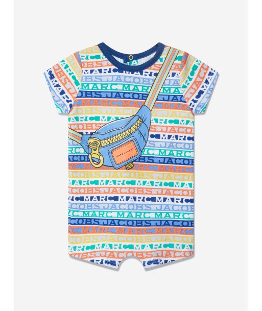 MARC JACOBS Baby Boys Bag Print Logo Romper in Multicolour offre 