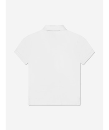 MARC JACOBS Boys Bag Pocket Polo Shirt in White rembourrage situé sous