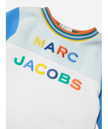 MARC JACOBS Baby Boys Embroidered Logo Babygrow in Blue outlet