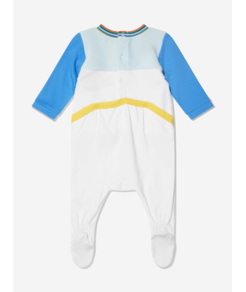 MARC JACOBS Baby Boys Embroidered Logo Babygrow in Blue outlet