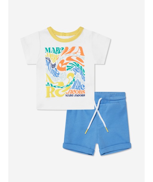 MARC JACOBS Baby Boys T-Shirt And Shorts Set in White ouvre sa boutique