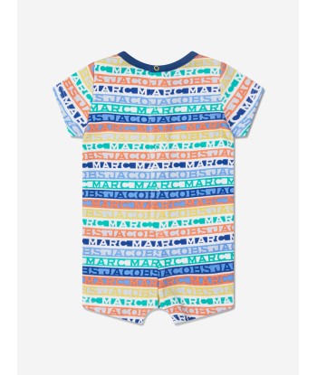 MARC JACOBS Baby Boys Bag Print Logo Romper in Multicolour offre 