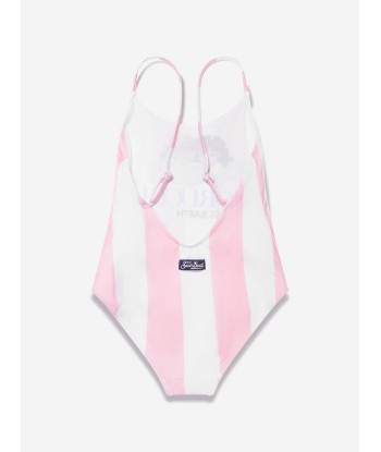 MC2 Saint Barth Girls Striped Fiorucci Swimsuit in Pink Par le système avancé 