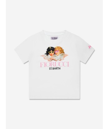 MC2 Saint Barth Girls Fiorucci Angels T-Shirt in White vous aussi creer 