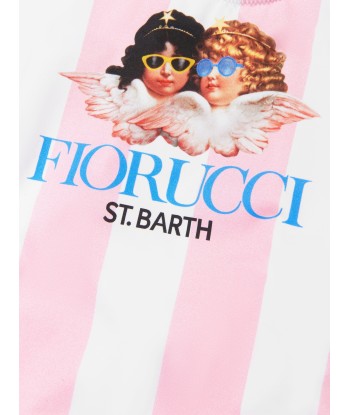 MC2 Saint Barth Girls Striped Fiorucci Swimsuit in Pink Par le système avancé 