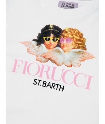 MC2 Saint Barth Girls Fiorucci Angels T-Shirt in White vous aussi creer 