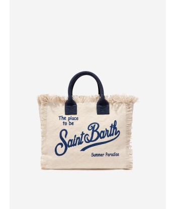 MC2 Saint Barth Girls Canvas Logo Bag in White offre 