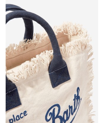 MC2 Saint Barth Girls Canvas Logo Bag in White offre 