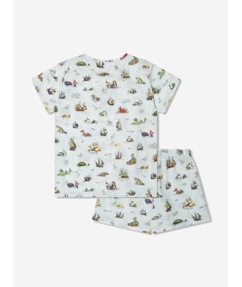 Amiki Children Boys Harry Sea Print Short Pyjama Set in Blue store