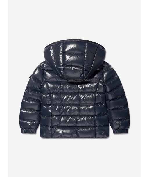 Moncler Enfant Girls Down Padded Bady Jacket in Navy Livraison rapide