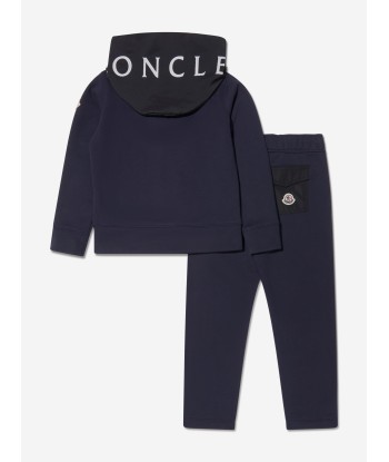 Moncler Enfant Kids Born to Protect Tracksuit in Navy les ligaments