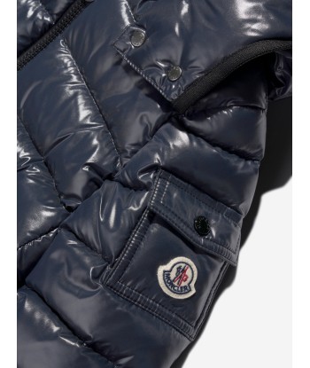 Moncler Enfant Girls Down Padded Bady Jacket in Navy Livraison rapide