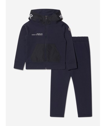 Moncler Enfant Kids Born to Protect Tracksuit in Navy les ligaments