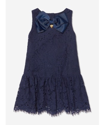 Angels Face Girls Sleeveless Lace Nel Dress in Navy Les êtres humains sont 