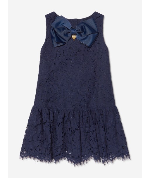 Angels Face Girls Sleeveless Lace Nel Dress in Navy Les êtres humains sont 