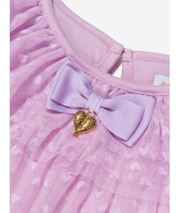 Angels Face Girls Tulle Hearts Dress in Violet français