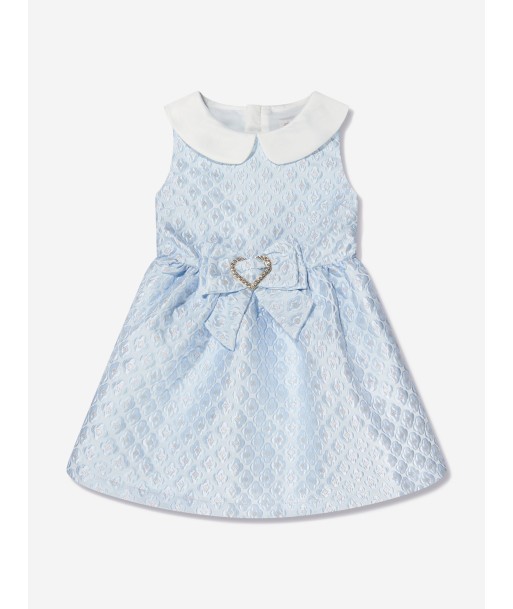 Angels Face Girls Sanita Jacquard Dress in Blue est présent 