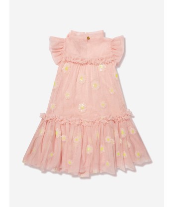 Angels Face Girls Marigold Sequin Daisy Dress in Pink paiement sécurisé