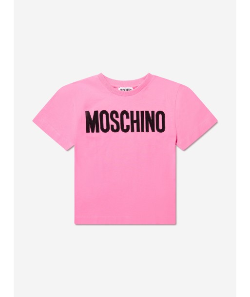 Moschino Girls Logo Maxi T-Shirt in Pink de l' environnement