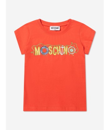 Moschino Girls Logo T-Shirt in Red En savoir plus