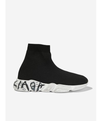 Balenciaga Kids Graffiti Sole Speed Trainers in Black sélection de produits