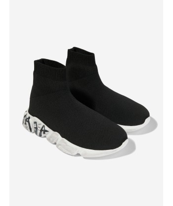 Balenciaga Kids Graffiti Sole Speed Trainers in Black sélection de produits