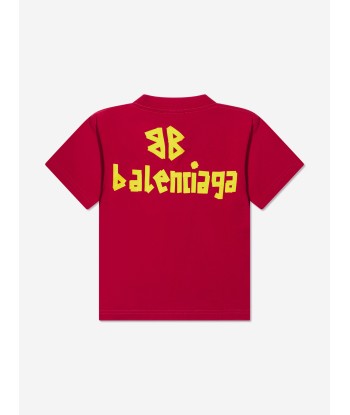 Balenciaga Kids Logo T-Shirt in Red suggérées chez