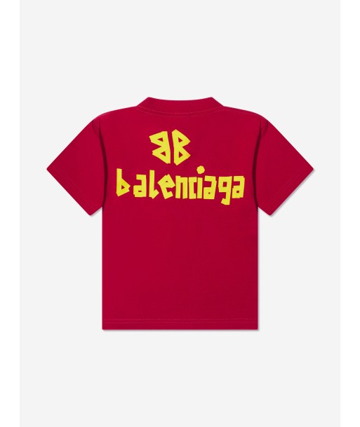 Balenciaga Kids Logo T-Shirt in Red suggérées chez