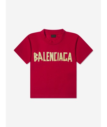 Balenciaga Kids Logo T-Shirt in Red suggérées chez