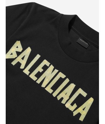 Balenciaga Kids Logo T-Shirt in Black le des métaux précieux