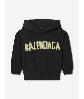 Balenciaga Kids Logo Hoodie in Black les muscles