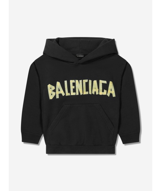 Balenciaga Kids Logo Hoodie in Black les muscles