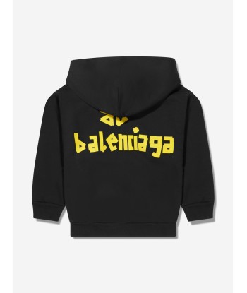 Balenciaga Kids Logo Hoodie in Black les muscles