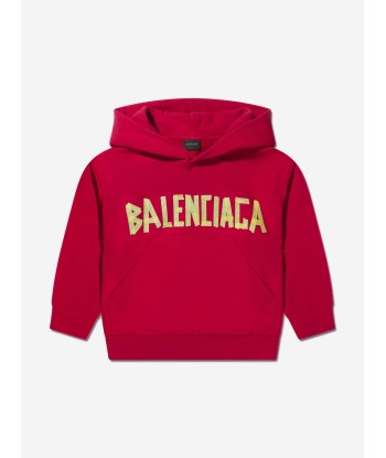 Balenciaga Kids Logo Hoodie in Red de France