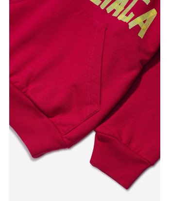 Balenciaga Kids Logo Hoodie in Red de France